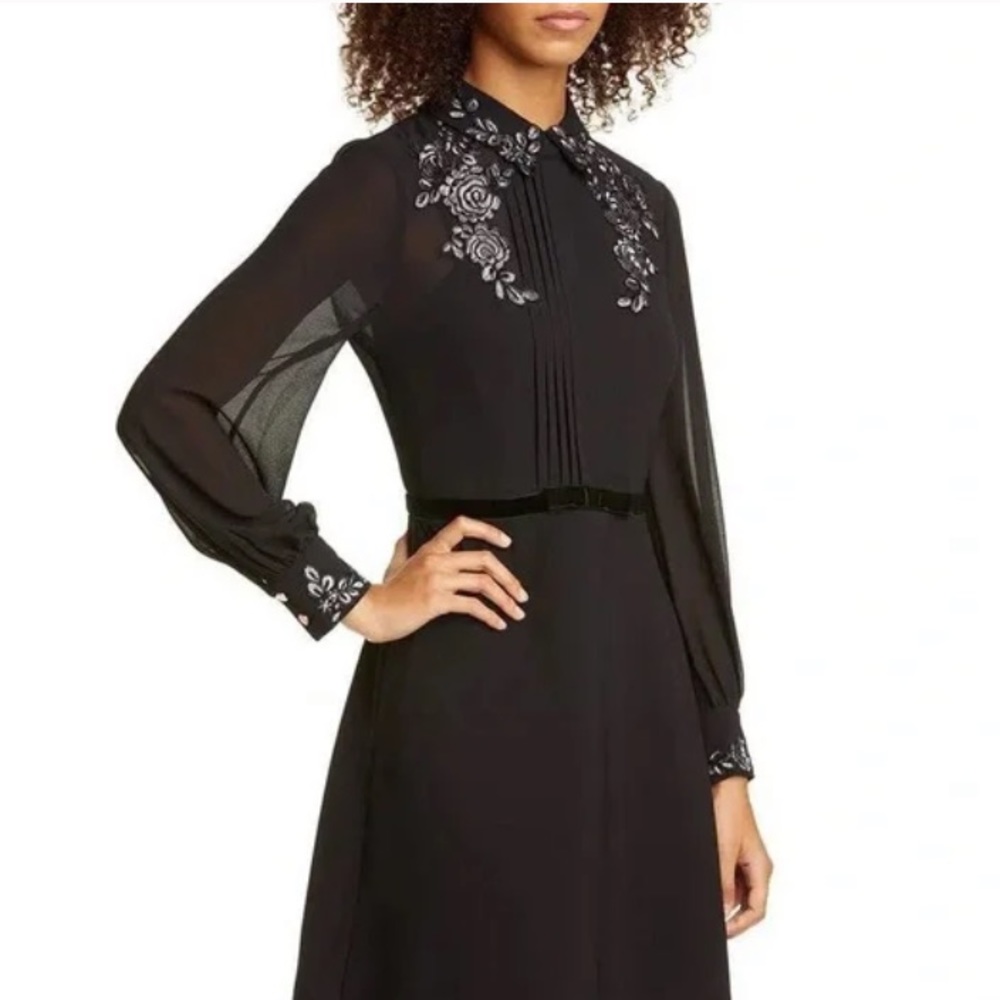 Ted Baker black dress with floral detailing